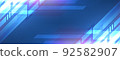 Abstract technology background with geometric design and digital network 92582907