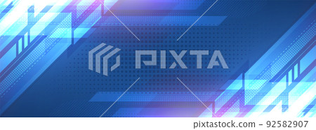 Abstract technology background with geometric design and digital network Abstract technology background with geometric design and digital network 92582907