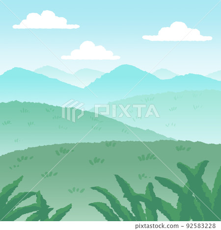 高山、草地、藍天和溫柔的氣氛 高山、草地、藍天和溫柔的氣氛 92583228