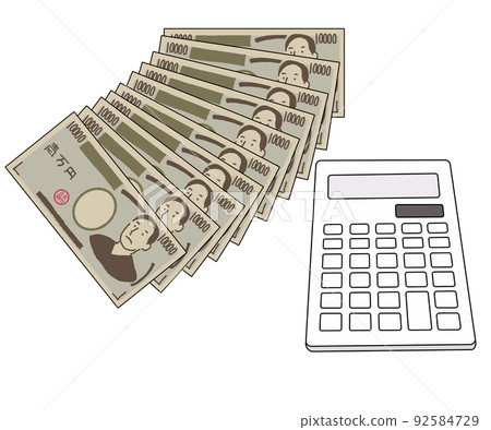 現金流量賬單和計算器 92584729