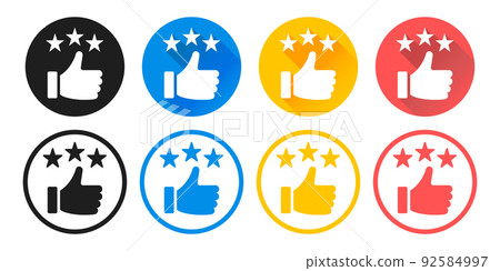 推薦喜歡按鈕星形圖標插圖集 推薦喜歡按鈕星形圖標插圖集 92584997