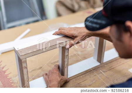 Japanese-style room remodeling shelves 92586216