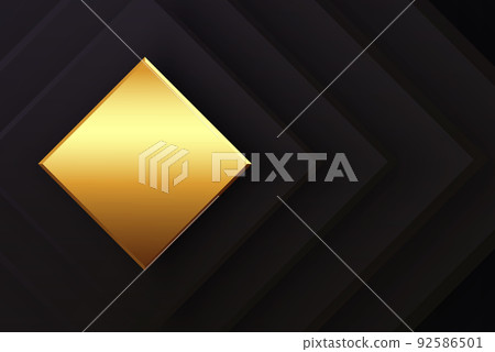 Abstract black color background.Geometric shapes black and gold. Luxurious style. Vector illustration Abstract black color background.Geometric shapes black and gold. Luxurious style. Vector illustration 92586501