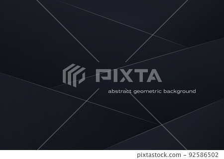 Modern black abstract design geometric background, black with shape shadow. Vector Modern black abstract design geometric background, black with shape shadow. Vector 92586502