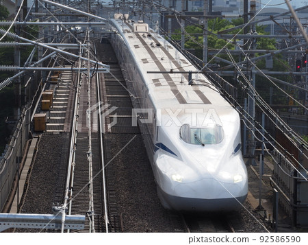 Shinkansen N700S J9 formation at Honmachi overpass Shinkansen N700S J9 formation at Honmachi overpass 92586590