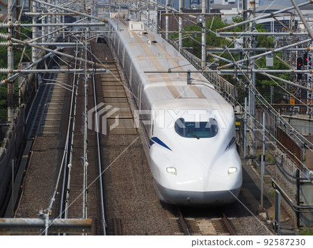 Shinkansen N700S J20 formation at Honmachi overpass Shinkansen N700S J20 formation at Honmachi overpass 92587230