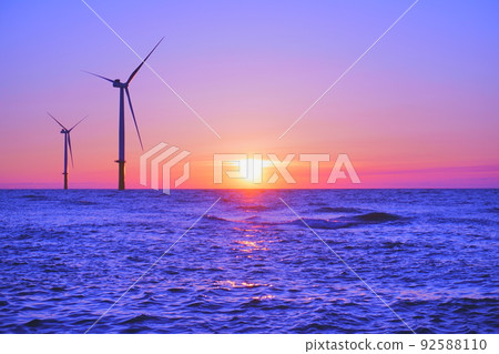 日落 傍晚 夕陽 92588110