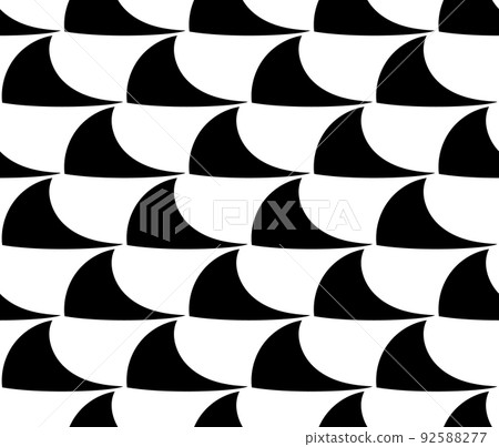 Seamless vector pattern of shark fins on a white background. Shark print Seamless vector pattern of shark fins on a white background. Shark print 92588277
