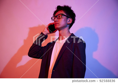 Colorful portrait of a young businessman Colorful portrait of a young businessman 92588836