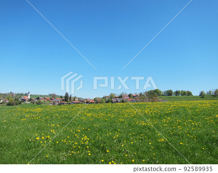 European meadows and small towns European meadows and small towns 92589935