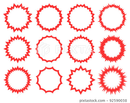 Zigzag red ring frame set Zigzag red ring frame set 92590038