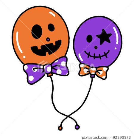 可用於萬聖節的氣球插圖 92590572