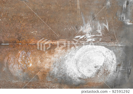 White spot paint stain abstract pattern design on dark metallic rusty surface steel background blank empty White spot paint stain abstract pattern design on dark metallic rusty surface steel background blank empty 92591292