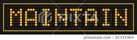 Orange color led banner in word maintain on black background 92591964