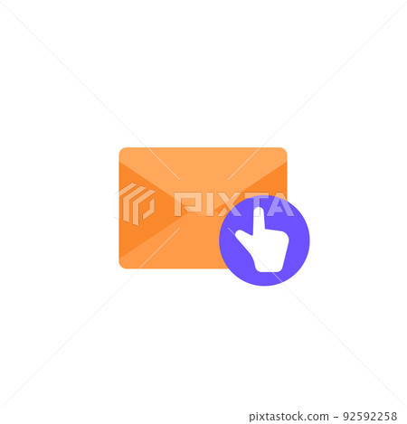 Mail and touch gesture icon, vector 92592258