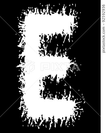 Metal music band's font.White letter with smudges on black background. 92592936