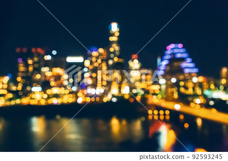 Downtown Austin Texas skyline and Colorado river 92593245
