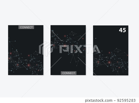 Art brochure connect line for web backdrop design. Abstract modern line background. Creative geometric wallpaper. Trendy vector style. Modern minimal style 92595283
