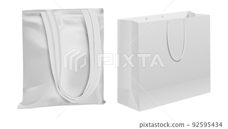 Eco bag vector template. Cotton canves tote blank Eco bag vector template. Cotton canves tote blank 92595434