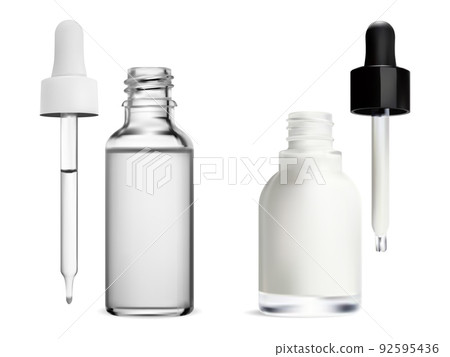 Serum dropper bottle with pipette, isolated flask 92595436