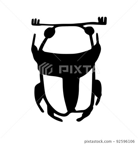 Vector element beetle insect on a white 92596106