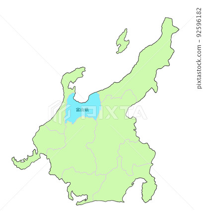 Toyama Prefecture Chubu region blue 92596182