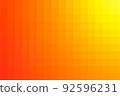 Orange-yellow vector background from squares. Illustration from orange squares. The template can be used as a autumn background. Abstract Geometric texture from orange squares. Vector illustration 92596231