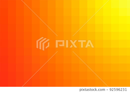 Orange-yellow vector background from squares. Illustration from orange squares. The template can be used as a autumn background. Abstract Geometric texture from orange squares. Vector illustration 92596231