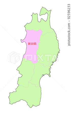 Akita Prefecture Tohoku region pink 92596233