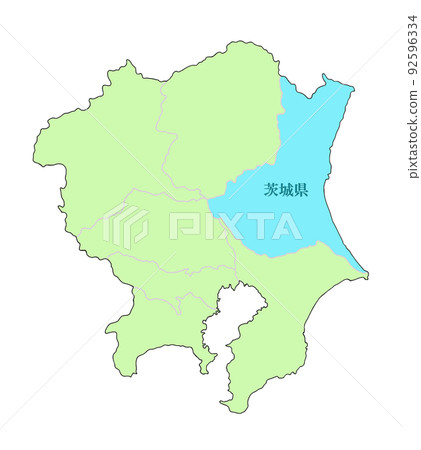 Ibaraki Prefecture Kanto region blue 92596334