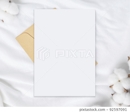 Blank greeting card with envelopes for greeting, wedding cards, birthday card, Mockup for design Blank greeting card with envelopes for greeting, wedding cards, birthday card, Mockup for design 92597091