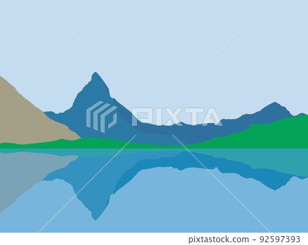 顛倒的馬特宏峰 riffelsee 剪影 顛倒的馬特宏峰 riffelsee 剪影 92597393