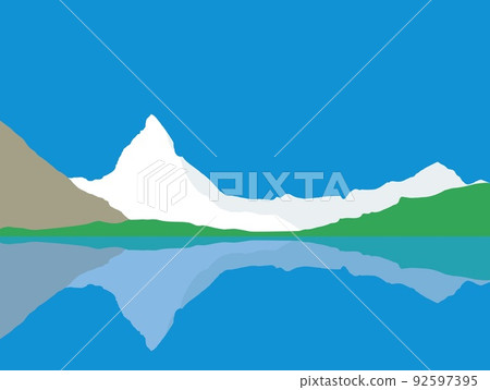 顛倒的馬特宏峰 riffelsee 剪影 顛倒的馬特宏峰 riffelsee 剪影 92597395