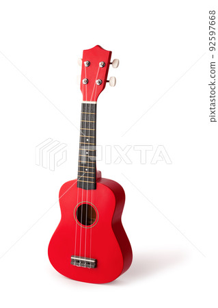 The red ukulele guitar isolated 92597668