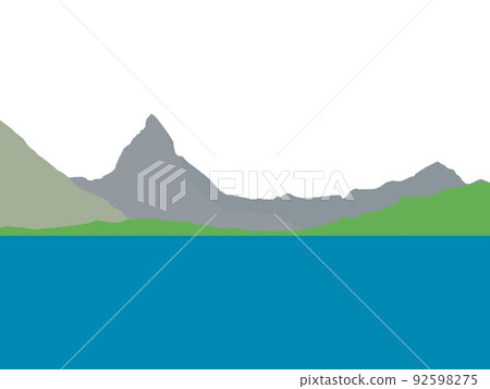 Matterhorn riffelsee silhouette Matterhorn riffelsee silhouette 92598275