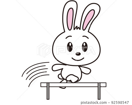 Rabbit hurdle running 92598547