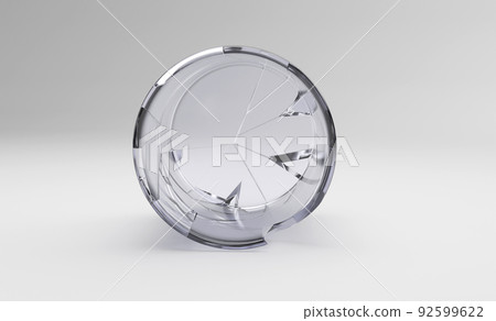 broken drinking glass on white background. 3d render broken drinking glass on white background. 3d render 92599622