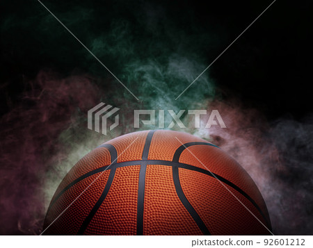 basketball on the color smoke background 92601212