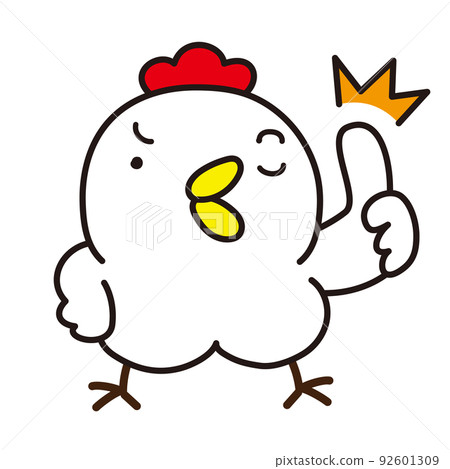 Loose chicken character illustration material 92601309