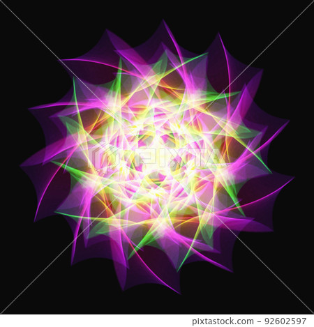 Geometric pattern Fractal pattern Mandala colorful icon 92602597