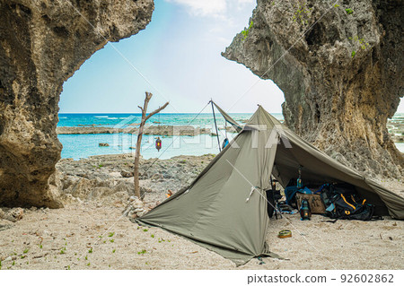 Solo camp Sea camp Rough blue sky Nature Solo camp Sea camp Rough blue sky Nature 92602862