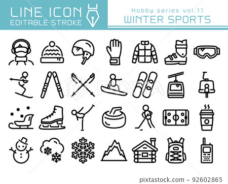 Line icon hobby series vol.11 winter sports 92602865