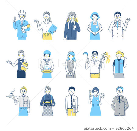 各行各業15人男女上身套裝 各行各業15人男女上身套裝 92603264