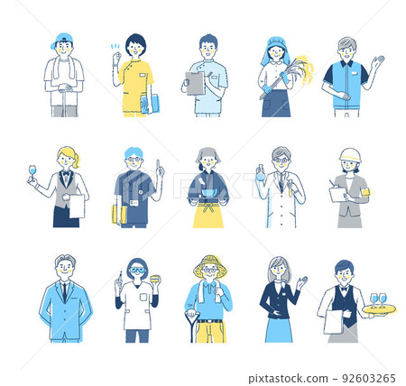 各行各業15人男女上身套裝 各行各業15人男女上身套裝 92603265