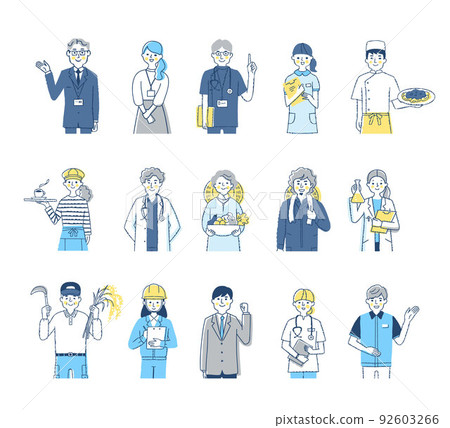 各行各業15人男女上身套裝 92603266