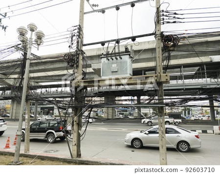 Bang Yai Nontraburi Thailand 13 February 2022: communication cable 92603710