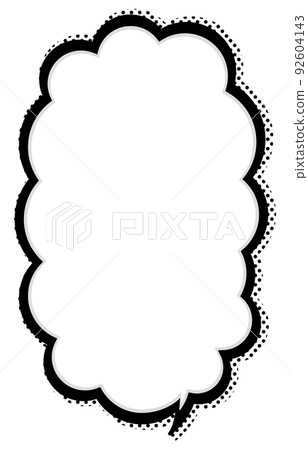 Simple and pop mokumoku cloud balloon vertically long 92604143