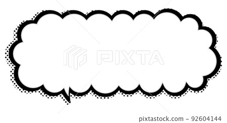 Simple and pop cloud balloons horizontally long Simple and pop cloud balloons horizontally long 92604144