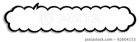 Simple and pop cloud balloons horizontally long 92604153