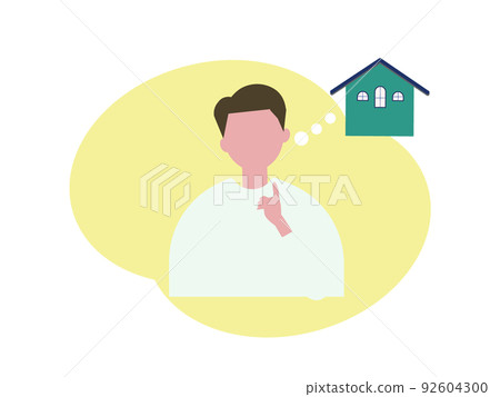 Imagine buying a house Men buying a house Buying a real estate Newly built person Illustration Imagine buying a house Men buying a house Buying a real estate Newly built person Illustration 92604300